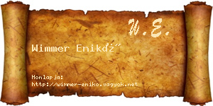 Wimmer Enikő névjegykártya